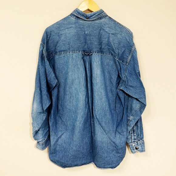 NEW ENGLAND DENIM USA Gant Shirt Button Down With Front Pockets Size Medium - Picture 7 of 8